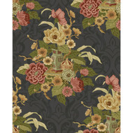 Seabrook Designs Dynasty Floral - Metallic Ebony