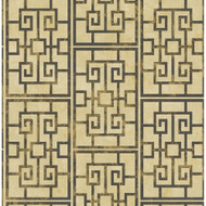 Seabrook Designs Dynasty Lattice - Metallic Gold and Ebony