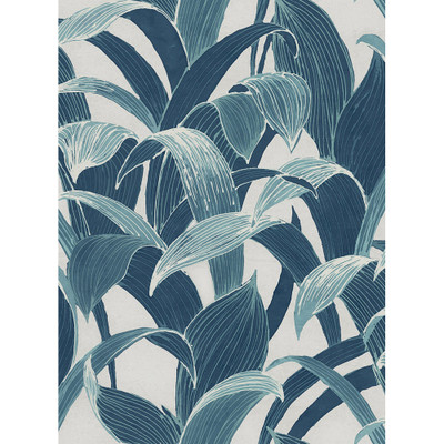 Seabrook Designs Imperial Banana Groves - Metallic Pearl and Azure Blue