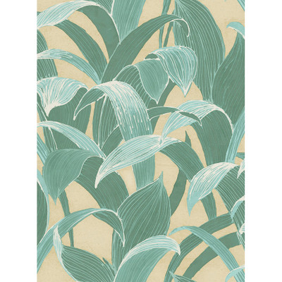 Seabrook Designs Imperial Banana Groves - Metallic Gold and Sea Green