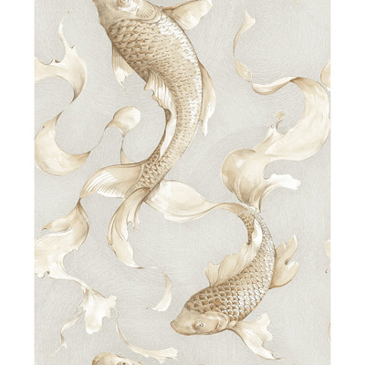 Seabrook Designs Koi Fish - Gold and Gray