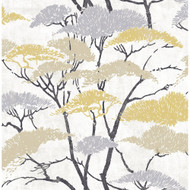 Seabrook Designs Confucius Tree - Metallic Gold and Silver