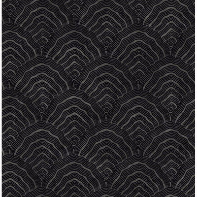 Seabrook Designs Confucius Scallop - Ebony and Metallic Mocha