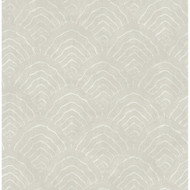 Seabrook Designs Confucius Scallop - Linen and Metallic Pearl