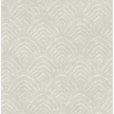 Seabrook Designs Confucius Scallop - Linen and Metallic Pearl