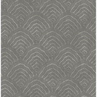 Seabrook Designs Confucius Scallop - Charcoal and Metallic Silver