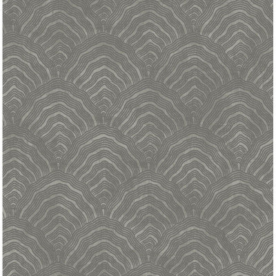 Seabrook Designs Confucius Scallop - Charcoal and Metallic Silver
