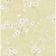 Seabrook Designs Silk Road Dogwood - Metallic Pearl and Gold