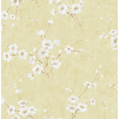 Seabrook Designs Silk Road Dogwood - Metallic Pearl and Gold