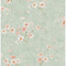 Seabrook Designs Silk Road Dogwood - Metallic Mint and Pink