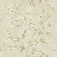 Seabrook Designs Great Wall Floral - Metallic Gold and Greige