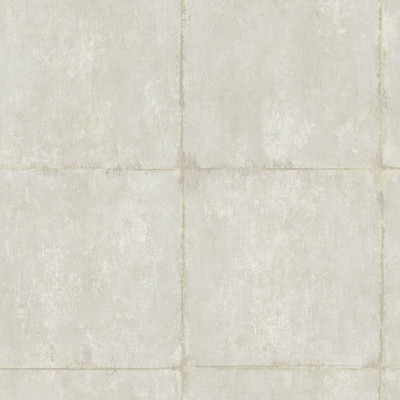 Seabrook Designs Great Wall Blocks - Metallic Silver and Off-White