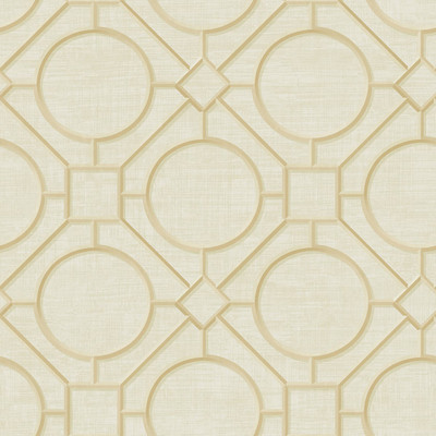 Seabrook Designs Silk Road Trellis - Metallic Gold and Linen