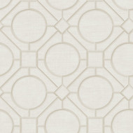 Seabrook Designs Silk Road Trellis - Metallic Pearl and Off-White