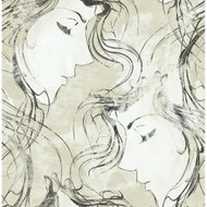 Seabrook Designs Chadwick Portrait - Metallic Pearl and Ebony I