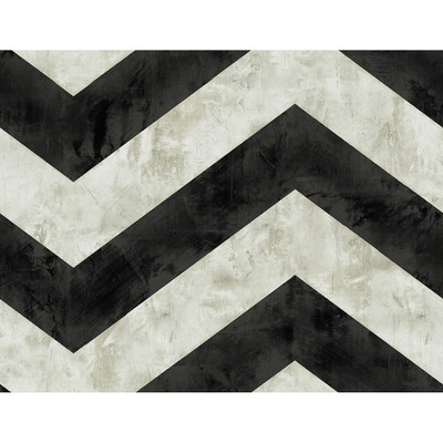 Seabrook Designs Hubble Chevron - Metallic Ebony and Ivory