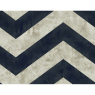 Seabrook Designs Hubble Chevron - Metallic Midnight Blue