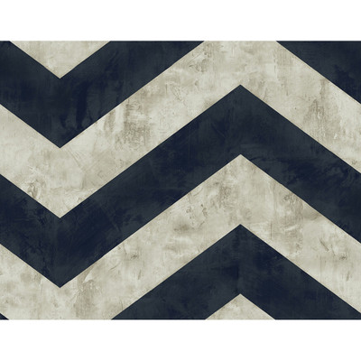 Seabrook Designs Hubble Chevron - Metallic Midnight Blue