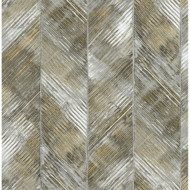 Seabrook Designs Hubble Texture - Metallic Silver and Ebony