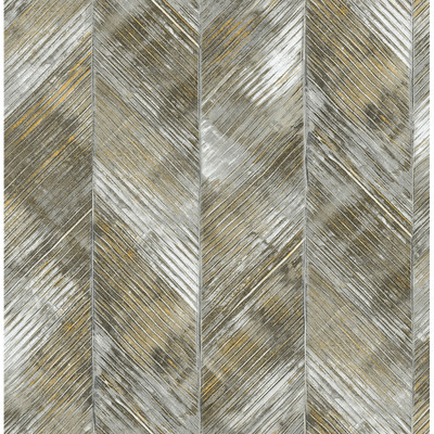 Seabrook Designs Hubble Texture - Metallic Silver and Ebony