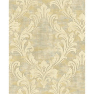 Seabrook Designs Kepler Damask - Metallic Pearl and Gold