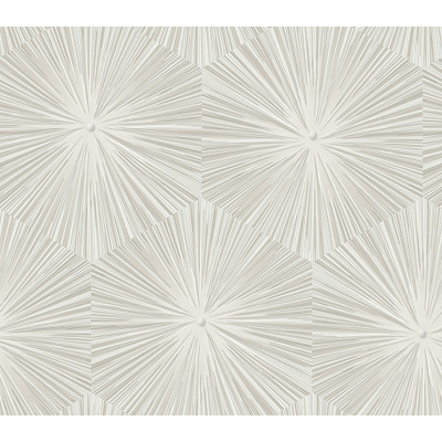 Seabrook Designs Chadwick Starburst - Metallic Champagne and Off-White