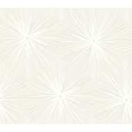 Seabrook Designs Chadwick Starburst - Metallic Pearl and White