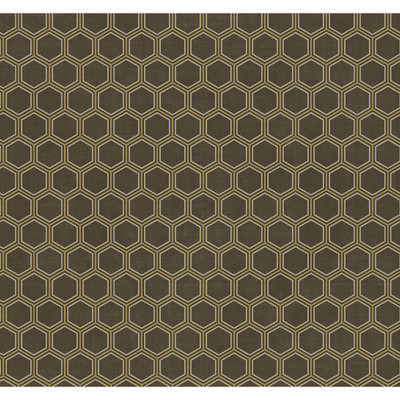 Seabrook Designs Curie Geo - Metallic Gold and Espresso