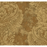 Seabrook Designs Newton Damask - Tan and Gold