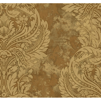 Seabrook Designs Newton Damask - Tan and Gold