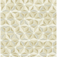 Seabrook Designs Einstein Geometric - Metallic Gold and Off-White