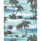 Seabrook Designs Moseley Palm Trees - Black and Blue