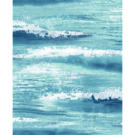 Seabrook Designs Moseley Waves - Metallic Blue and White