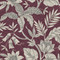 Seabrook Designs Rainforest Leaves - Cranberry and Stone