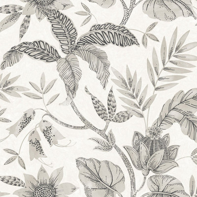 Seabrook Designs Rainforest Leaves - Ivory and Stone