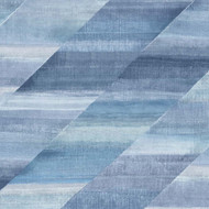 Seabrook Designs Rainbow Diagonals - Washed Denim and Cerulean