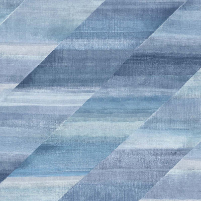 Seabrook Designs Rainbow Diagonals - Washed Denim and Cerulean