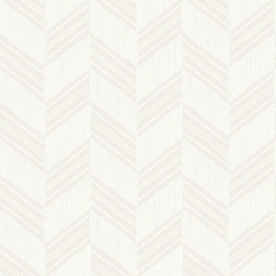 Seabrook Designs Boho Chevron Stripe - Gray Mist and Ivory