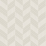 Seabrook Designs Boho Chevron Stripe-Stringcloth - Cinder Gray and Ivory