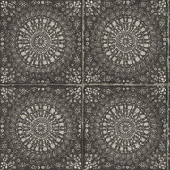 Seabrook Designs Mandala Boho Tile - Brushed Ebony and Stone