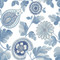 Seabrook Designs Calypso Paisley Leaf - Blue Oasis and Ivory