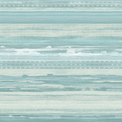 Seabrook Designs Horizon Brushed Stripe - Teal, Seafoam, and Ivory