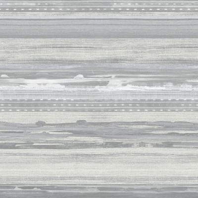Seabrook Designs Horizon Brushed Stripe - Cinder Gray and Ivory