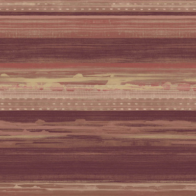 Seabrook Designs Horizon Brushed Stripe - Maroon, Taupe, and Blonde