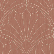 Seabrook Designs Scallop Medallion - Redwood and Ivory