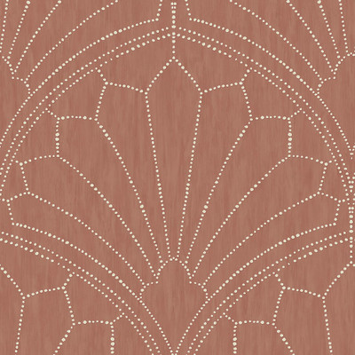 Seabrook Designs Scallop Medallion - Redwood and Ivory