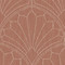 Seabrook Designs Scallop Medallion - Redwood and Ivory