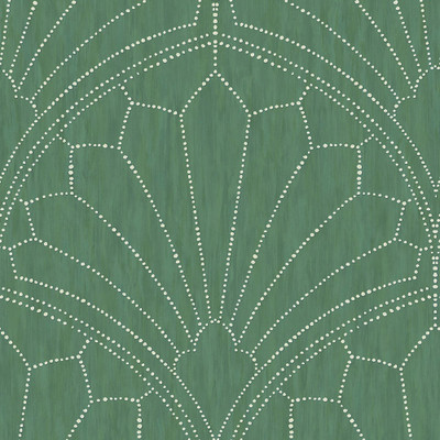 Seabrook Designs Scallop Medallion - Jade and Ivory