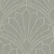 Seabrook Designs Scallop Medallion - Cinder Gray and Ivory