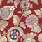 Seabrook Designs Calypso Paisley Leaf Fabric - Cabernet and Coral